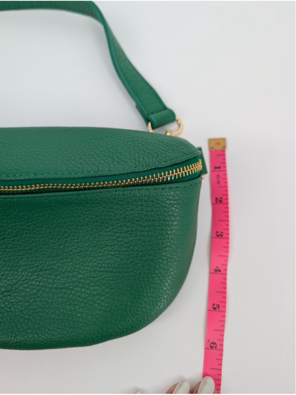 NWT Viola Castellani Green Italian Leather Belt Bag Fanny Pack Crossbody - Picture 13 of 13